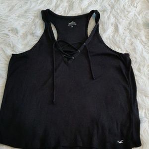Laced-up tank top